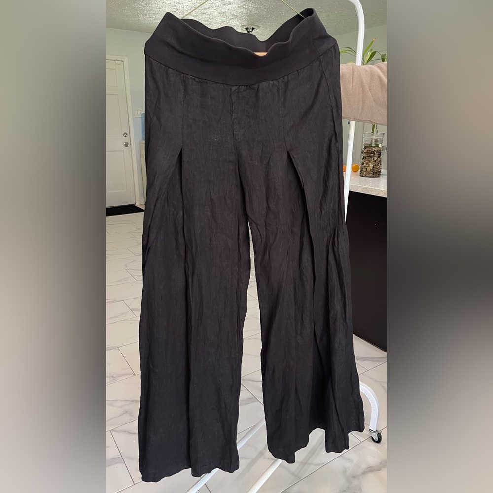 XCVI Men's Charcoal Wide-Leg Pants